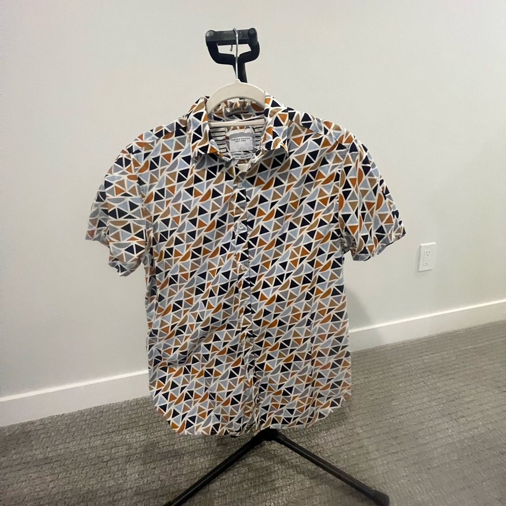 Denim & Flower Ricky Singh Triangular Pattern Men's Shirt